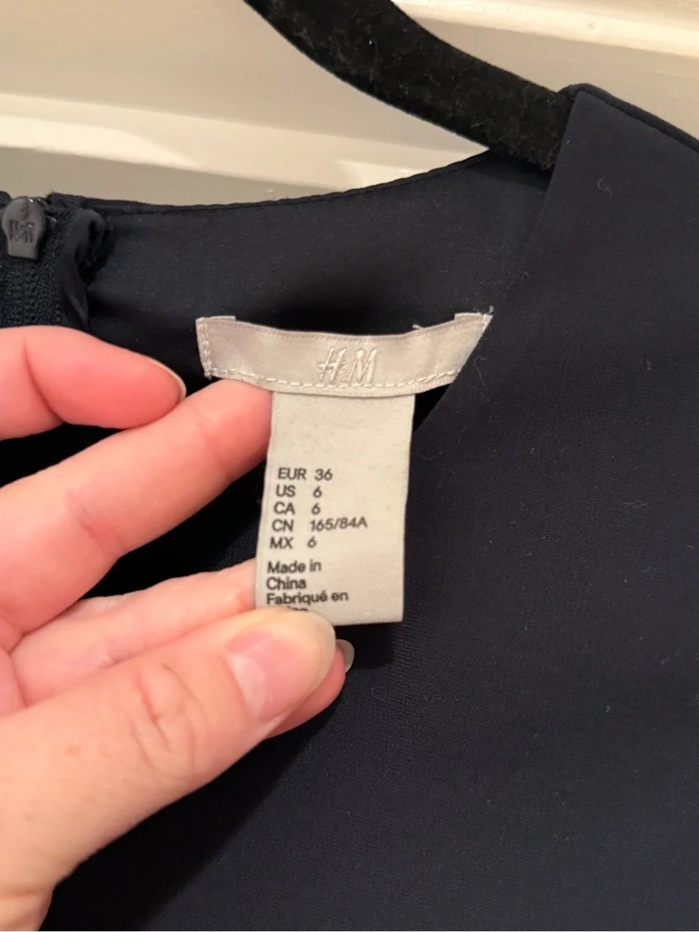 H&M Navy Blue Pleated Cape Top Dress